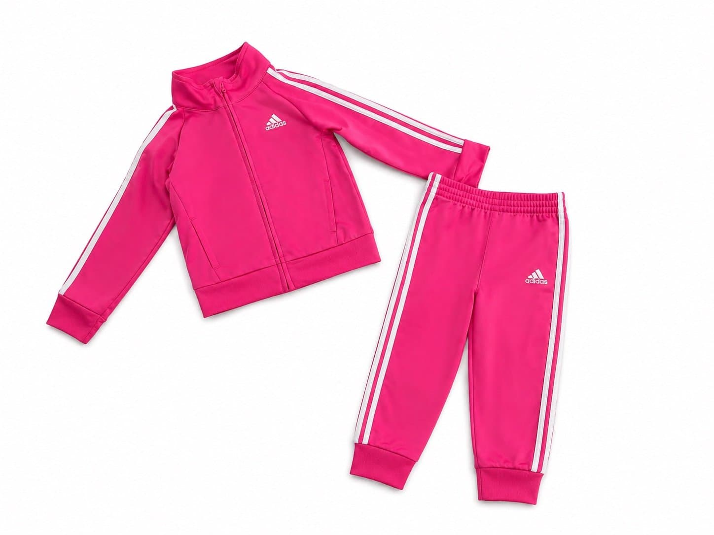 Adidas Toddler Girls Hot Pink 2-Piece Tracksuit Set | Size 24 Months