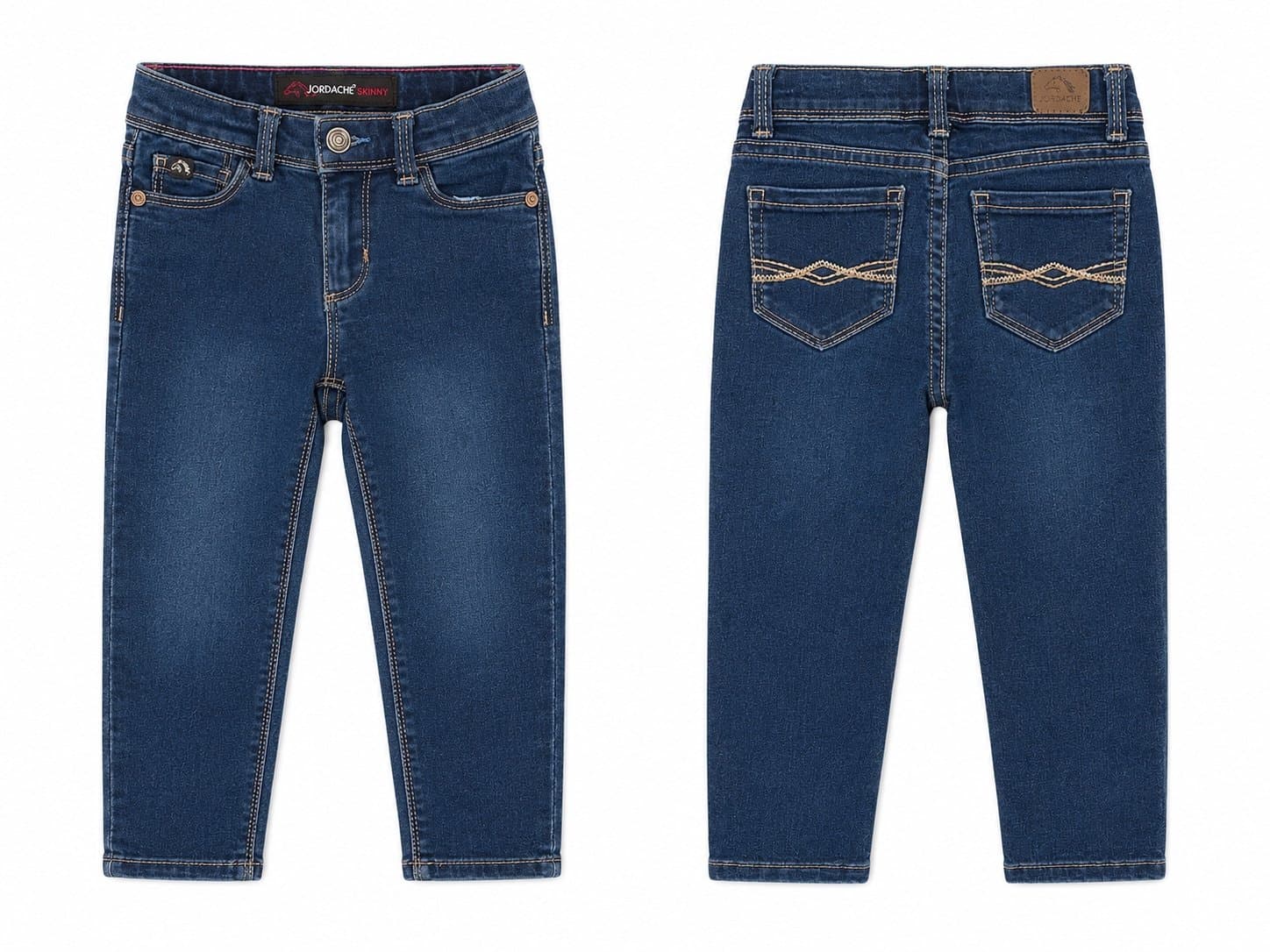 Jordache Toddler Girls Skinny Jeans Size 2T Dark Wash Stretch Denim