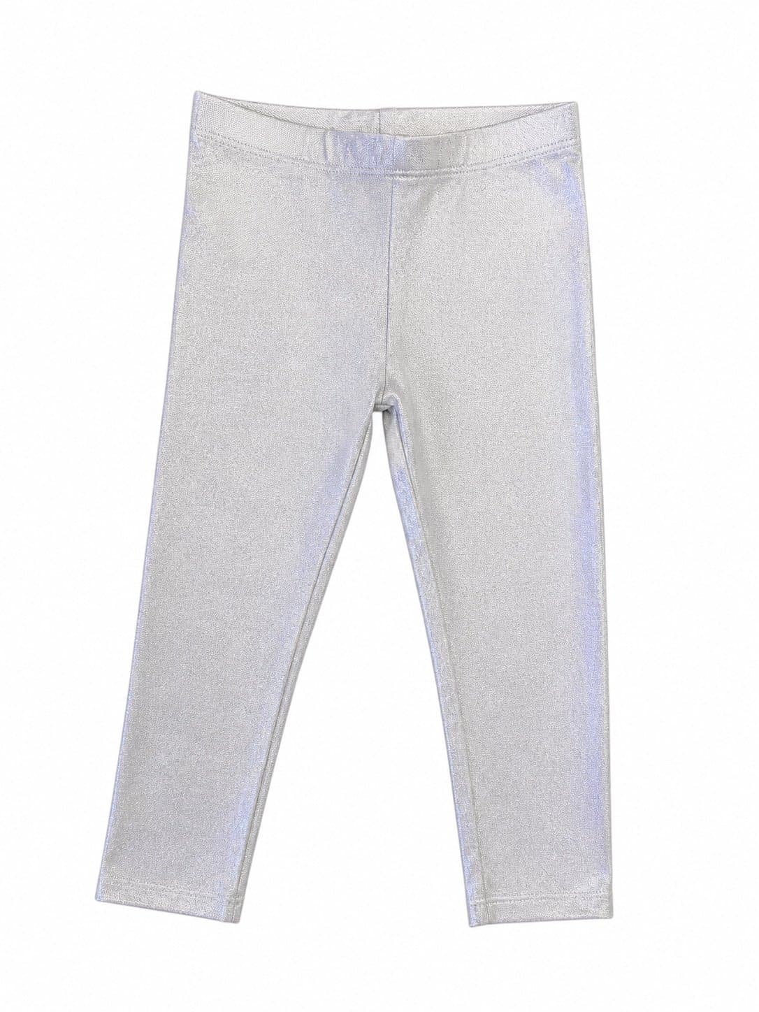 Garanimals Silver Metallic Foil Leggings | Toddler Girls Size 2T | Shimmer
