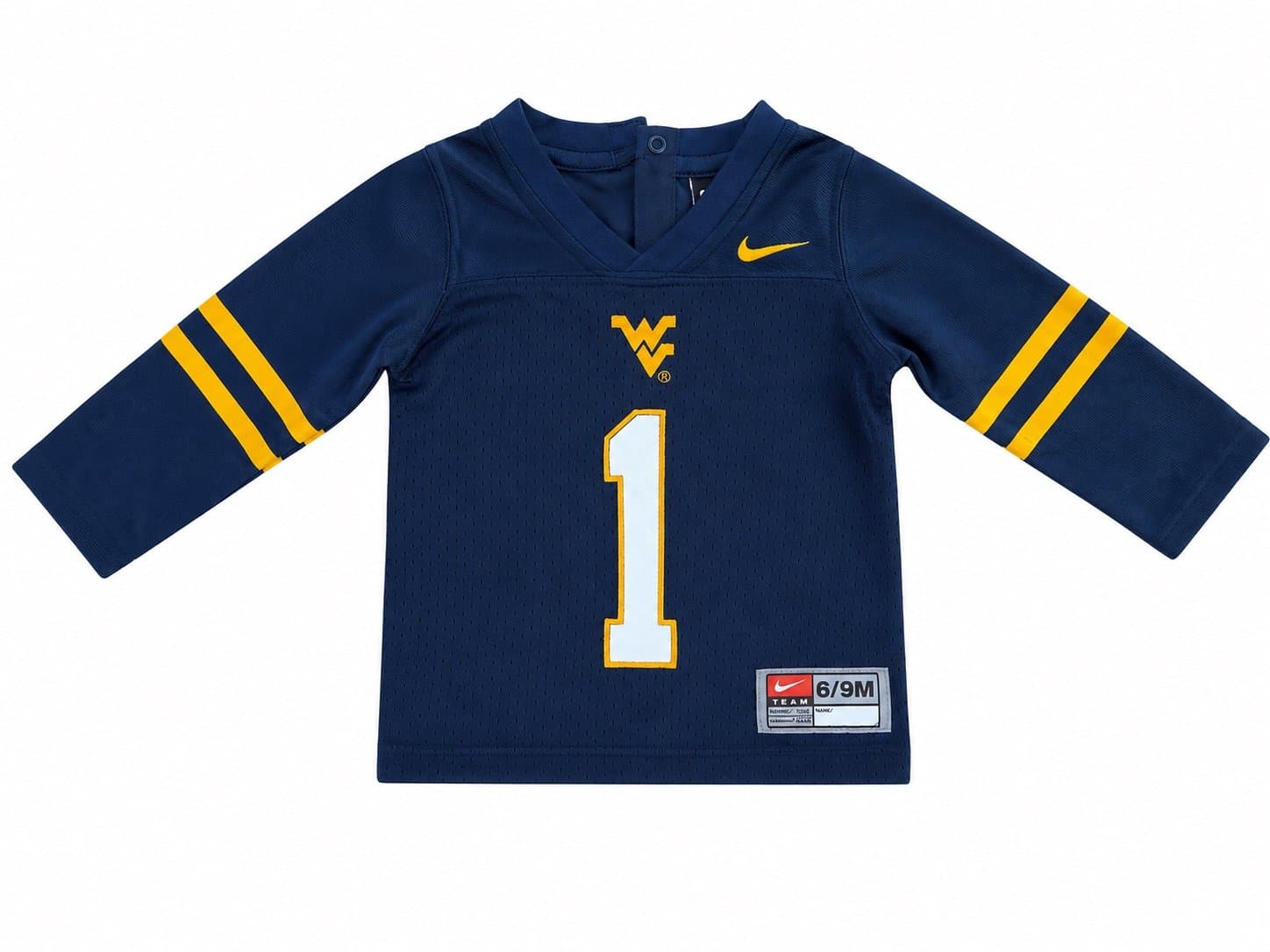 Nike West Virginia Mountaineers #1 Football Jersey Baby Infant 6-9 Months WVU