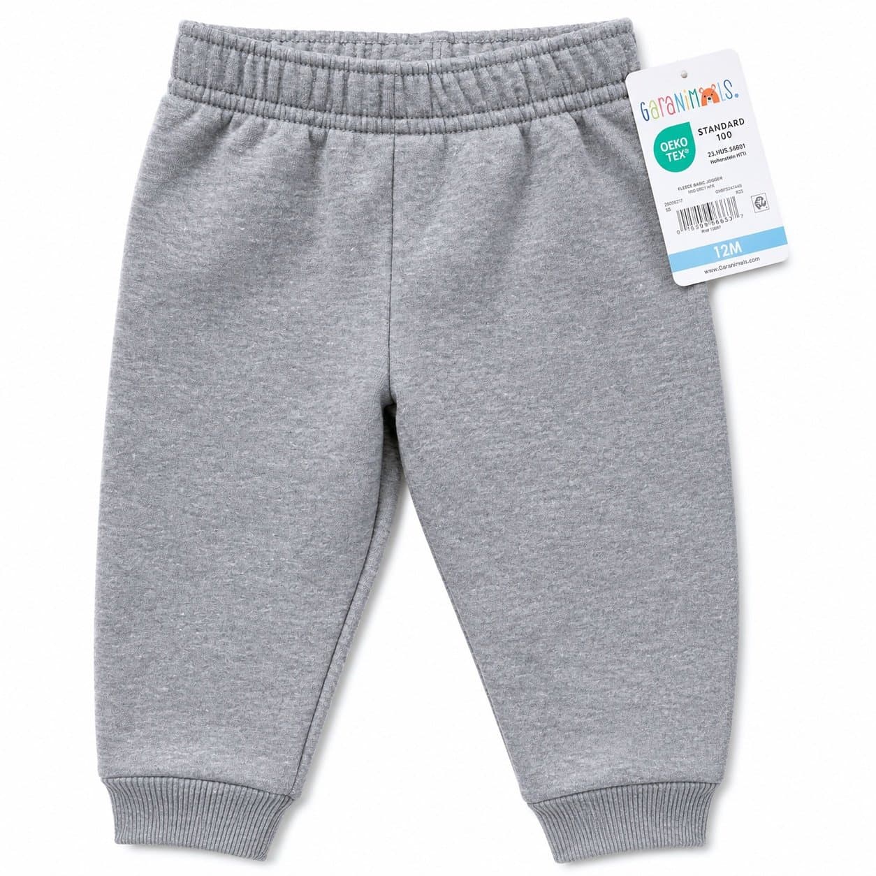 NWT Garanimals Fleece Jogger Pants Gray 12M Baby Toddler Sweatpants