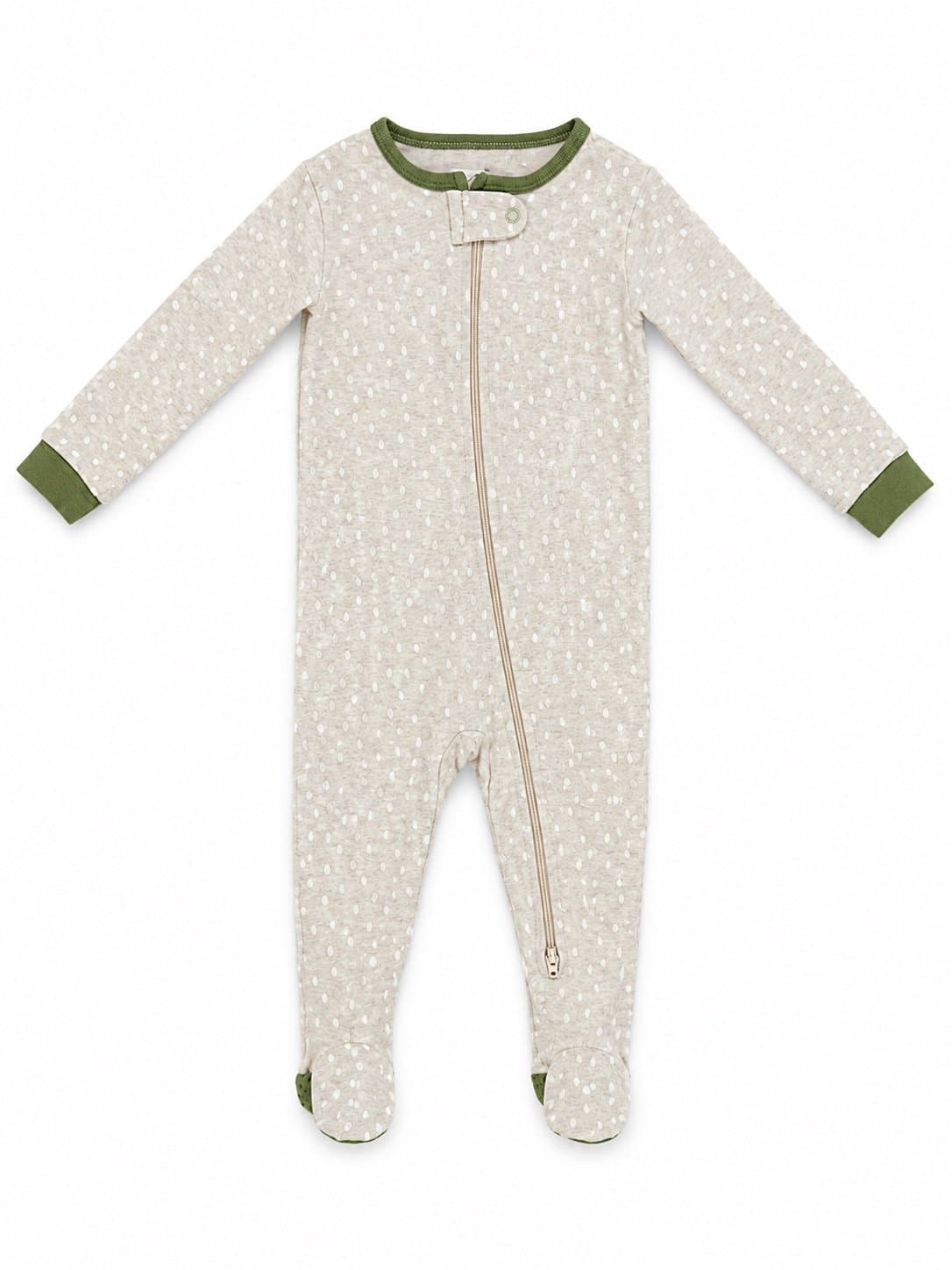 Cloud Island Footed Sleeper Pajamas – 6M – Neutral Polka Dot