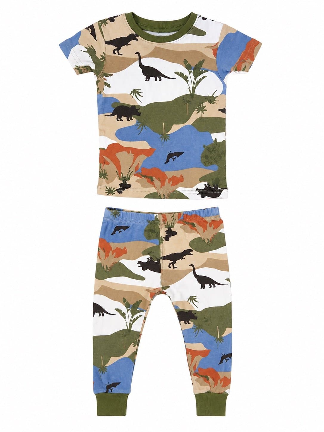Carter’s Dinosaur Pajama Set – 12 Months | Short Sleeve Top & Jogger Pants