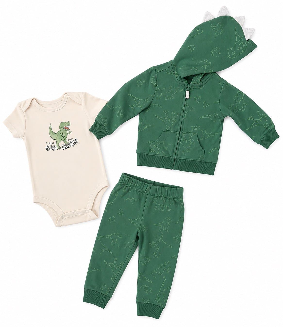 Carter’s Dinosaur 3-Piece Outfit Set Size 12M | Hoodie, Pants & Bodysuit