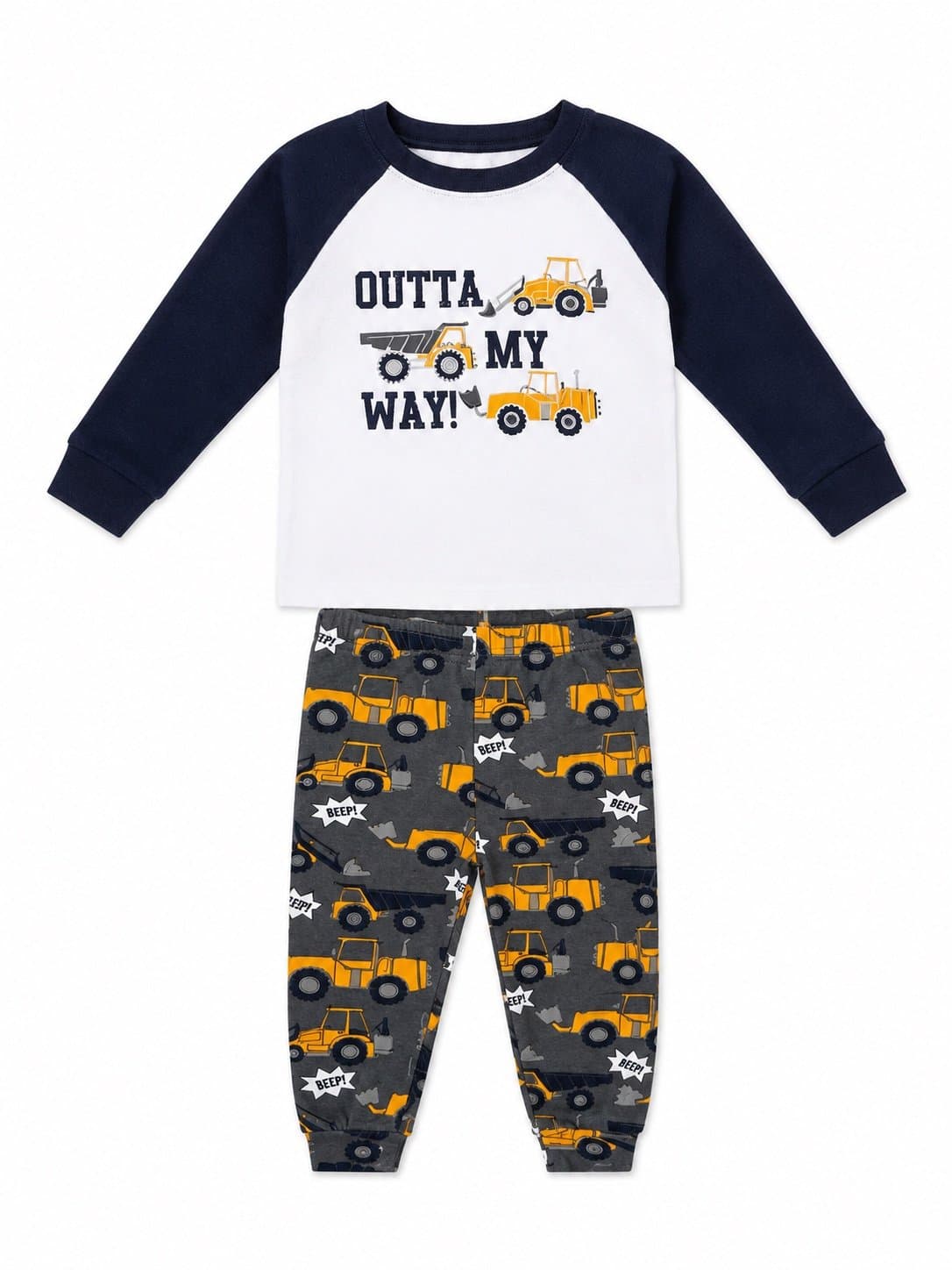 The Children’s Place Construction Pajama Set – “Outta My Way!” Construction Vehi