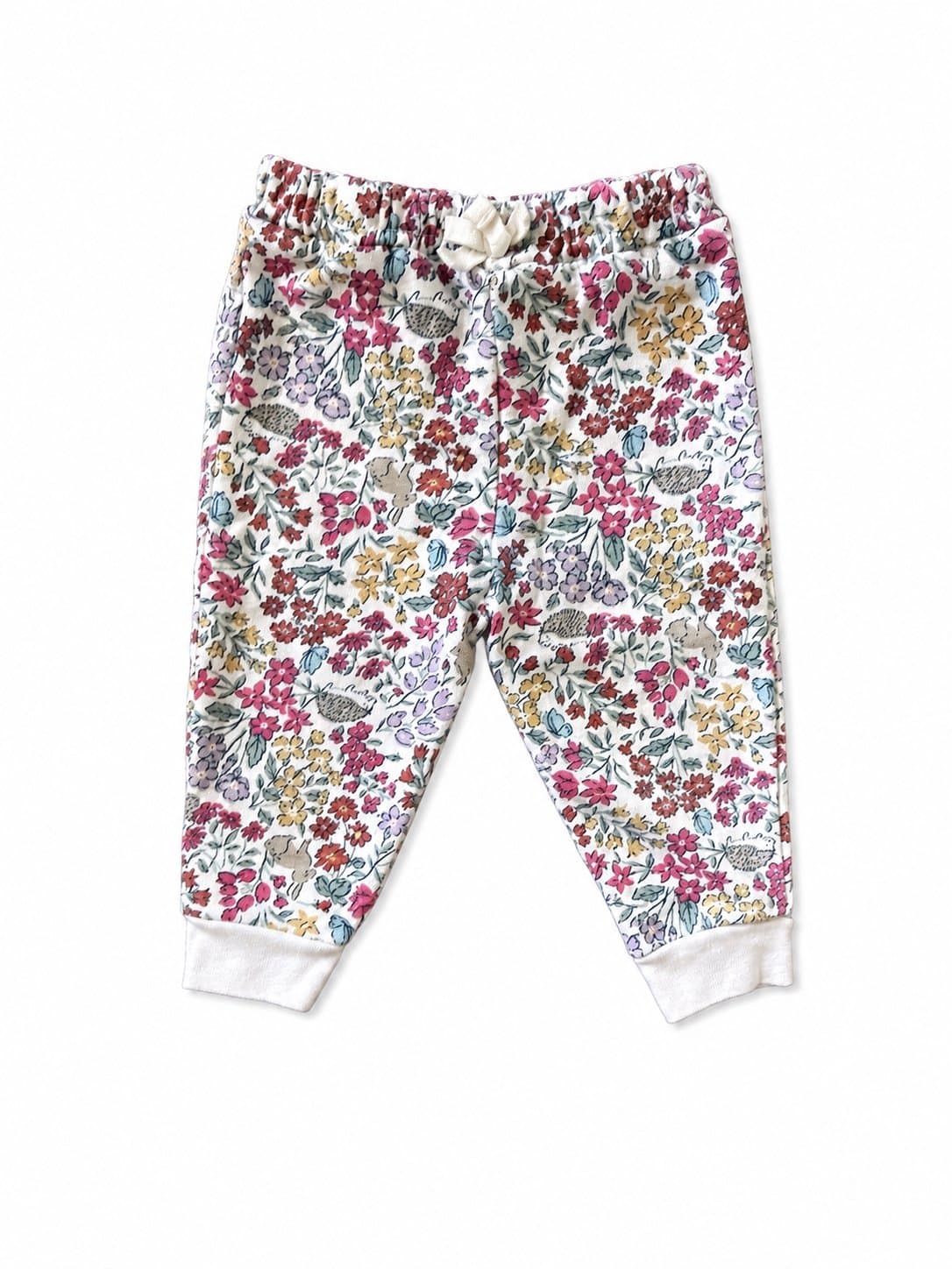 Garanimals Baby Girl Woodland Animals, Floral Jogger Pants – 18 Months