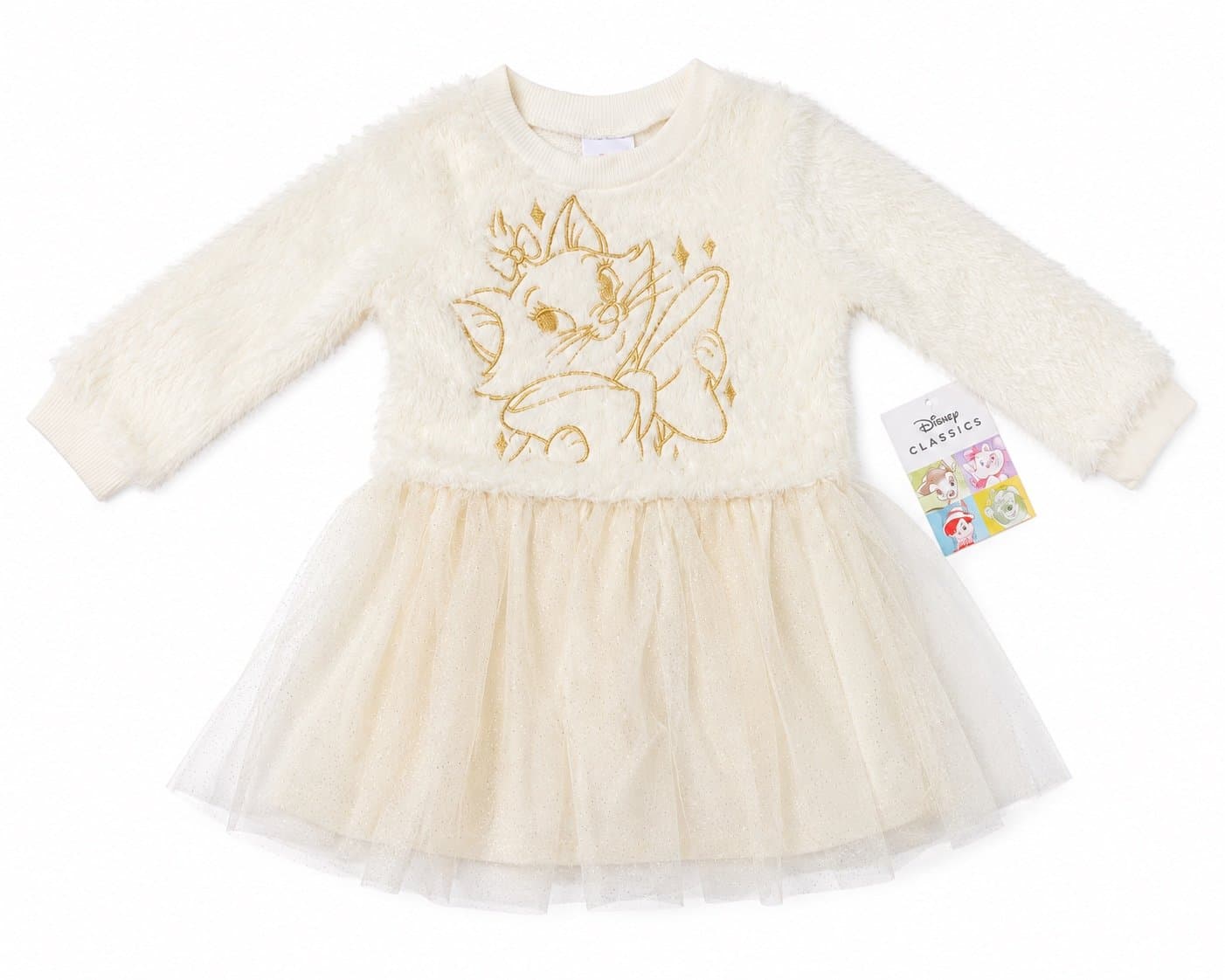 Disney Classics Marie (The Aristocats) Eyelash Knit Tutu Dress Toddler Girls 2T