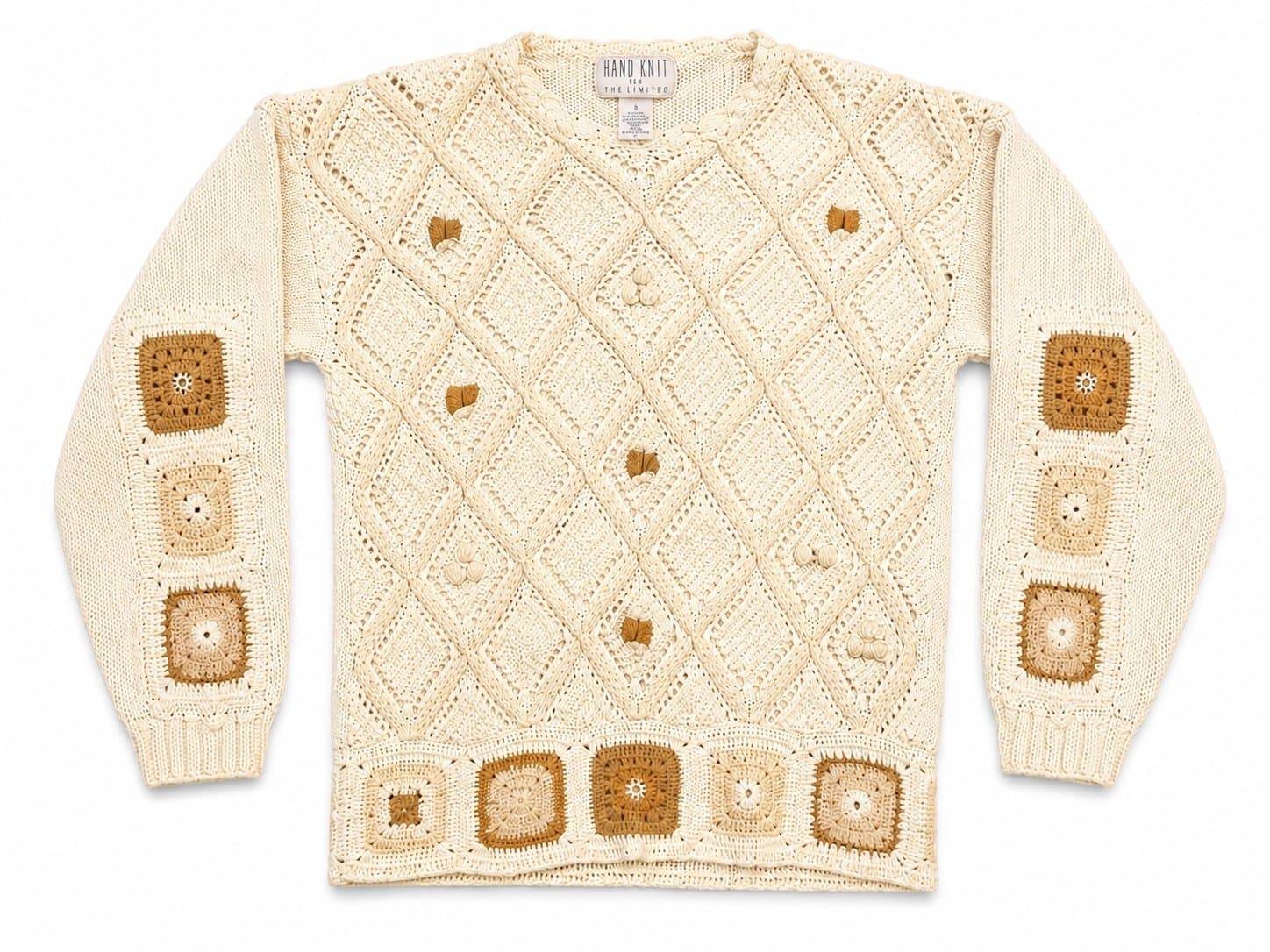 Beautiful Vintage Hand-Knit Sweater from The Limited Size Small