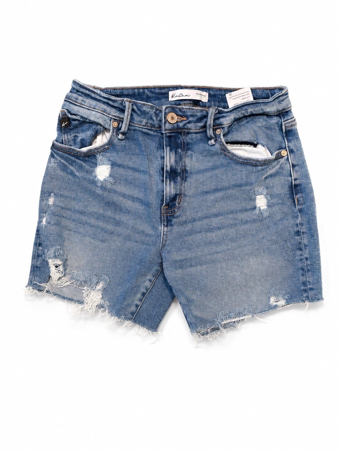 KanCan Women’s Distressed Denim Cutoff Shorts Size 26 Light Wash Summer Jeans