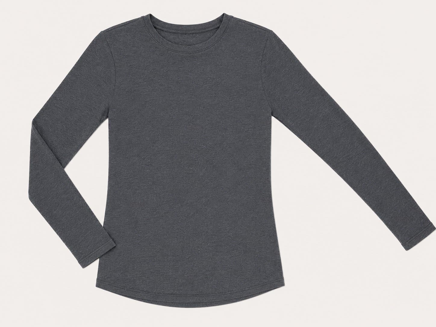Cuddl Duds Softwear with Stretch Long Sleeve Top – Women’s Small – Charcoal Gray