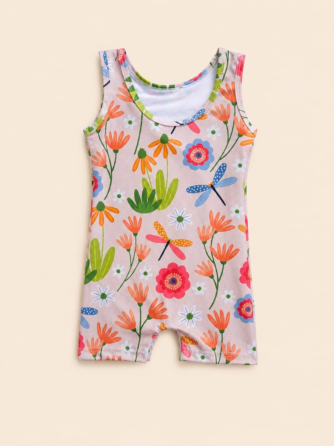 Boutique Floral Dragonfly Romper | Size 18M | Spring & Summer Outfit Tumbling