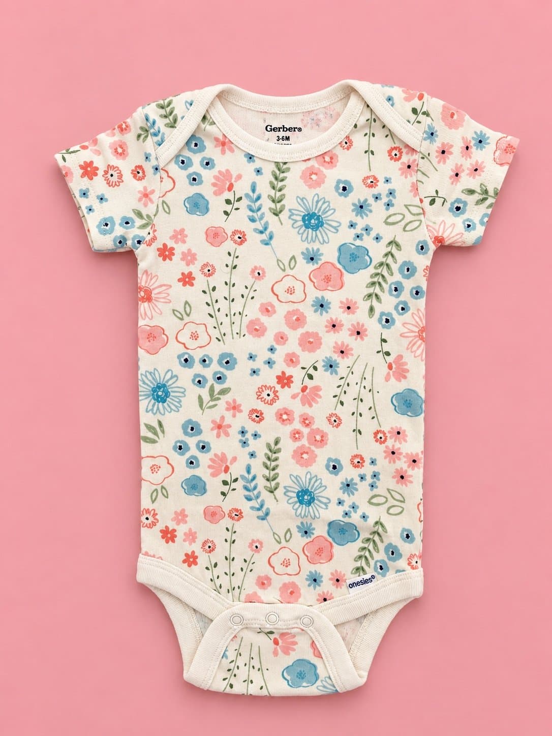 Gerber Floral Onesie | 3-6 Months | Baby Girl Bodysuit