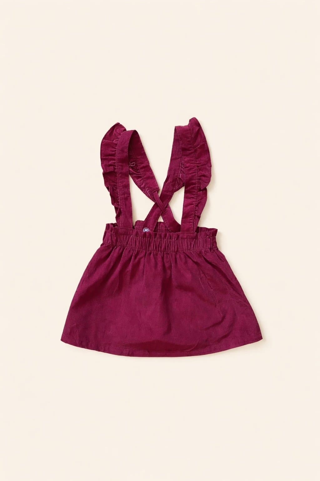Burgundy/Wine Corduroy Dress Toddler Size 2T | Ruffle Strap