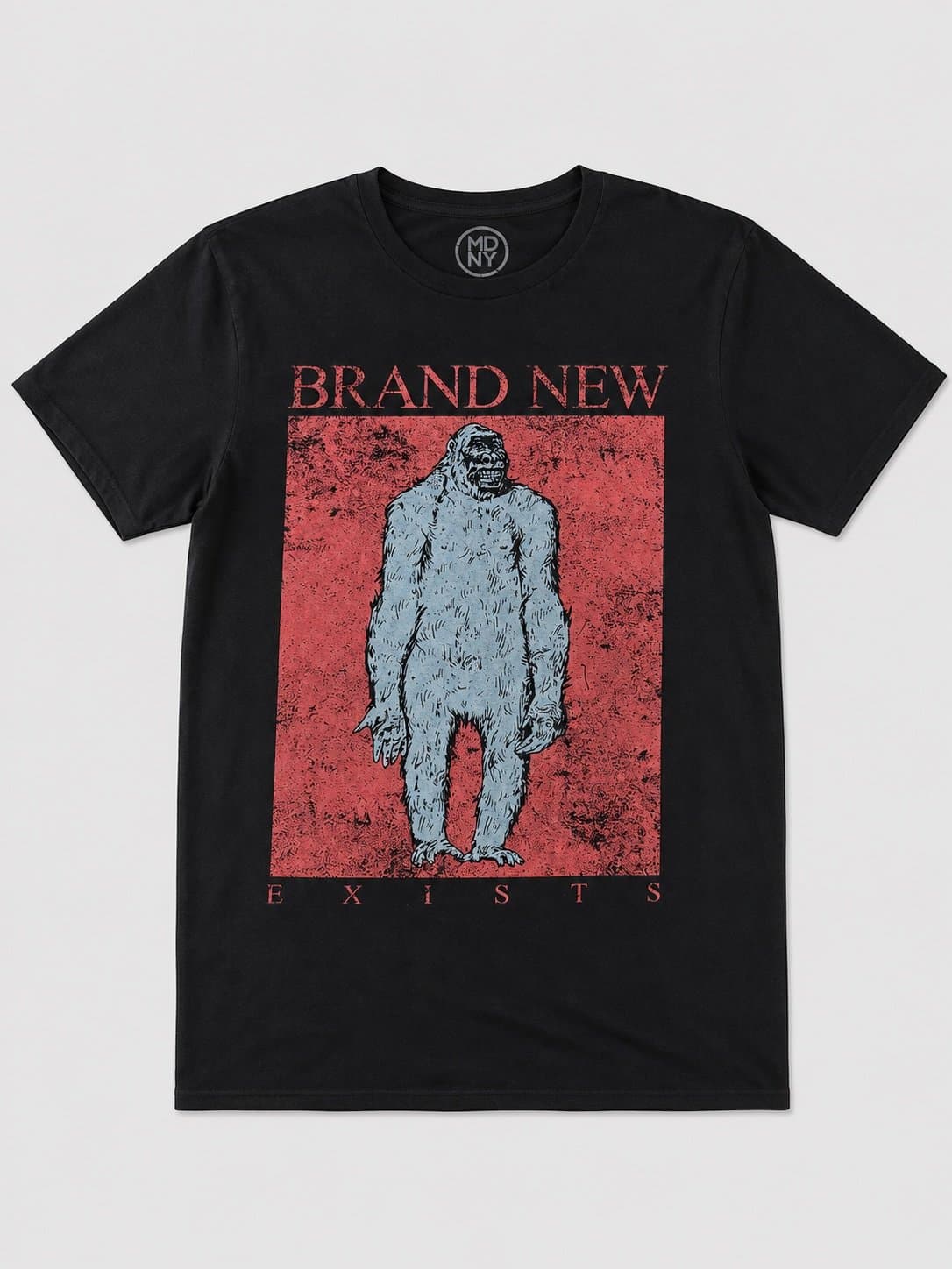 Brand New “Brand New Exists” Bigfoot/Yeti Graphic Tee – Size Small – Black