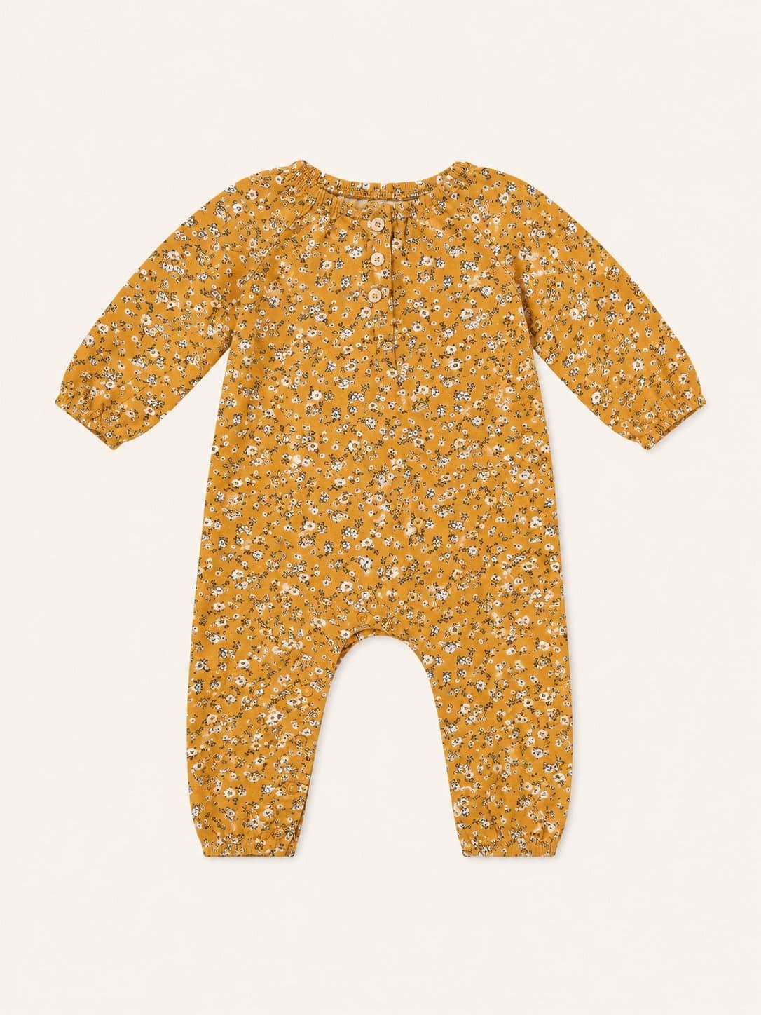 Carter’s Mustard Yellow Floral Romper 12M | Boho Baby Girl Outfit