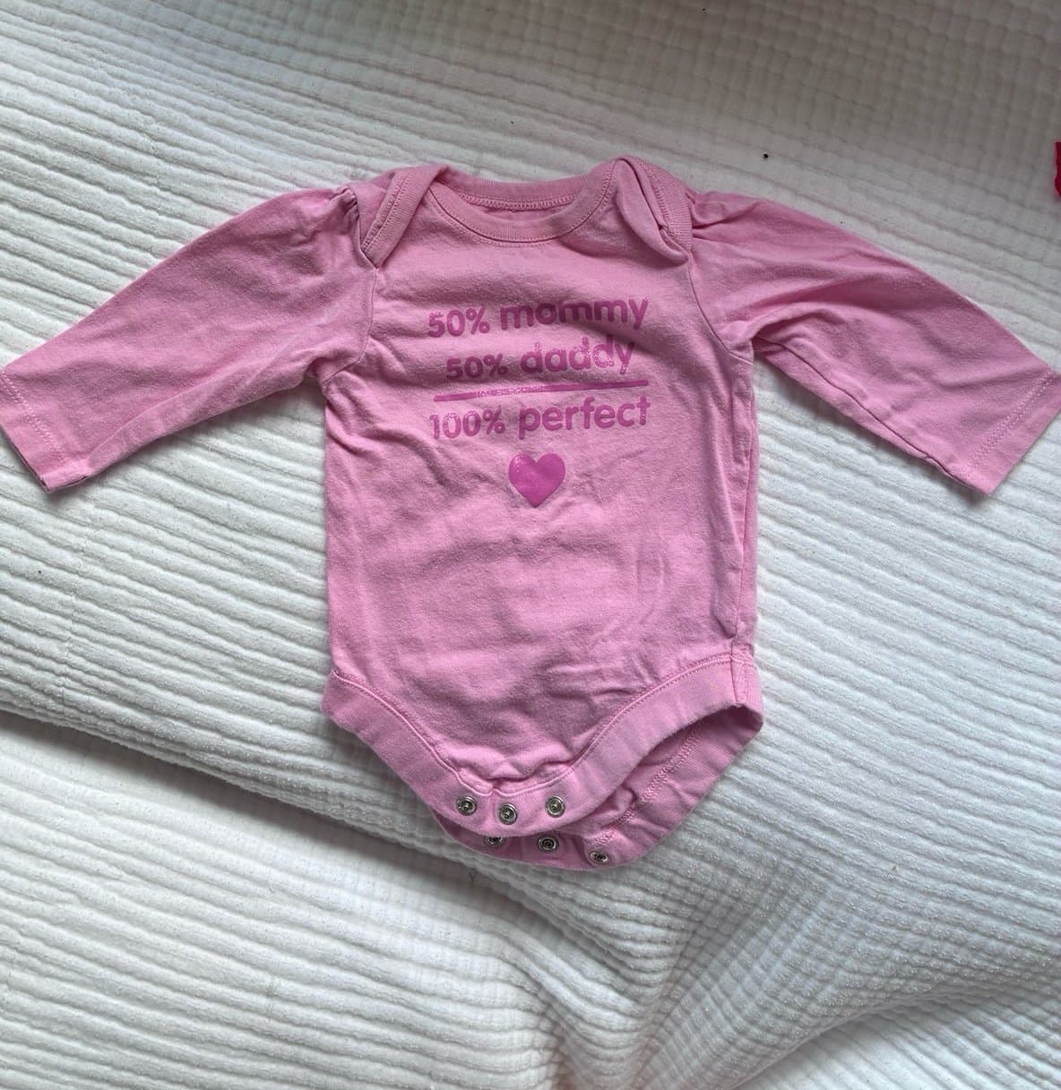 The Children’s Place Pink Long Sleeve Bodysuit 0-3M 100% Perfect Baby Onesie