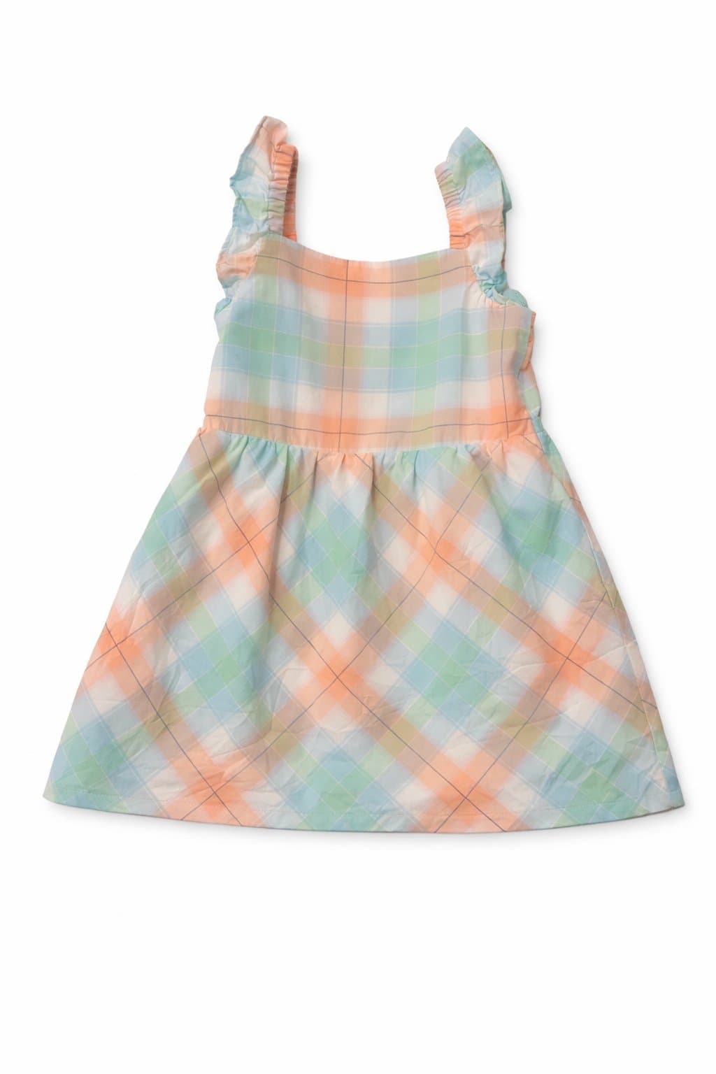 Carter’s Toddler Girl Dress 2T Pastel Plaid Ruffle Strap Spring Sundress