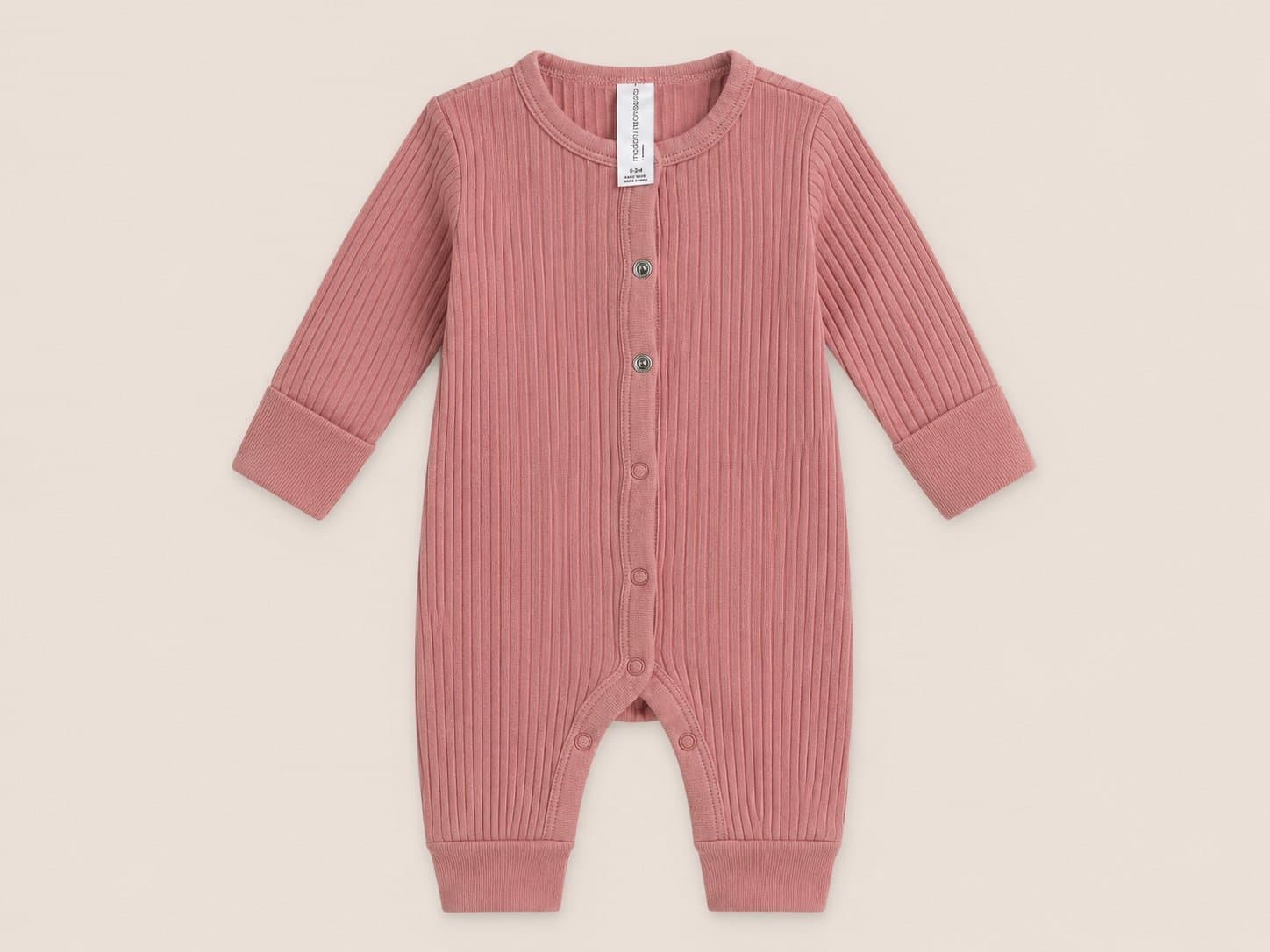 Modern Moments by Gerber Ribbed Sleeper | 0-3 Months | Dusty Rose Pink