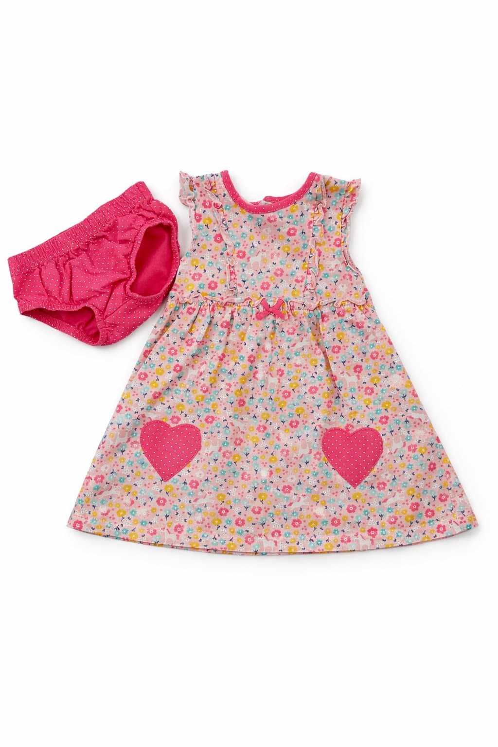 Carter’s 6-9M Floral Dress w/ Bloomers Pink Heart Pockets Baby Girl Spring