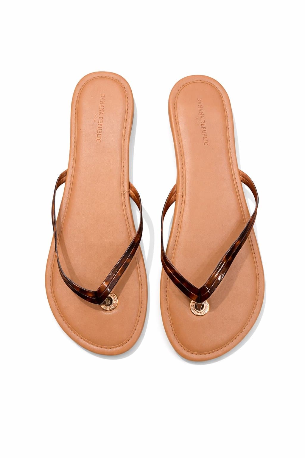 Banana Republic Tortoiseshell Thong Sandals Women’s Size 10 Neutral Brown