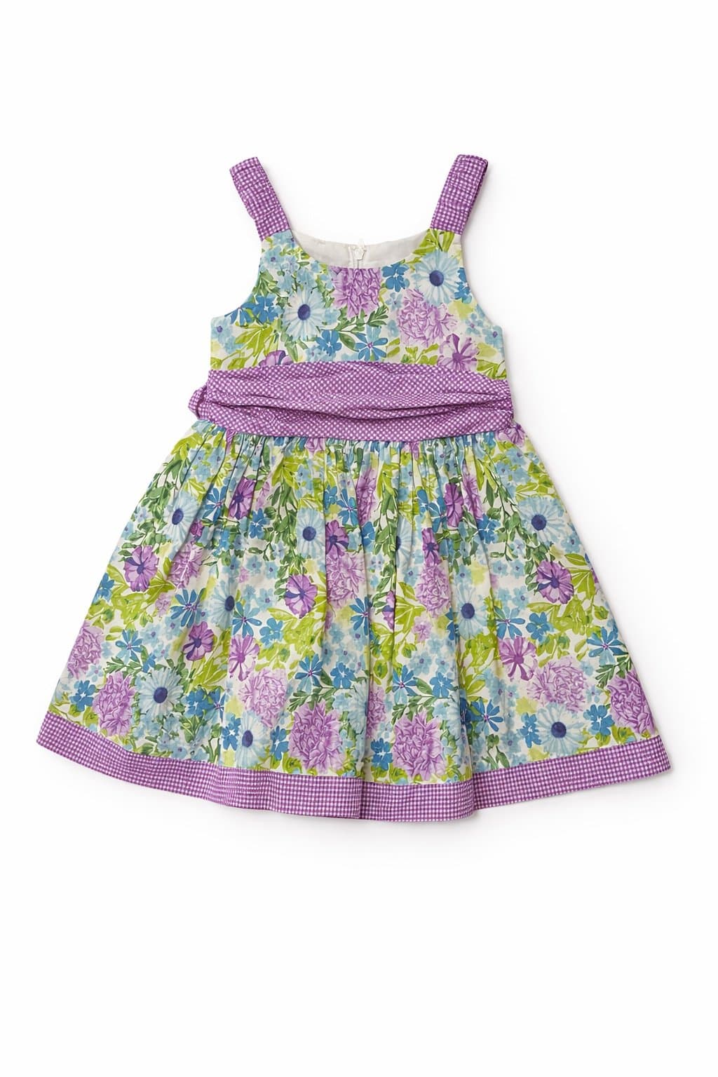 Jessica Ann Girls Floral Dress Size 2T Purple Blue Spring Sundress