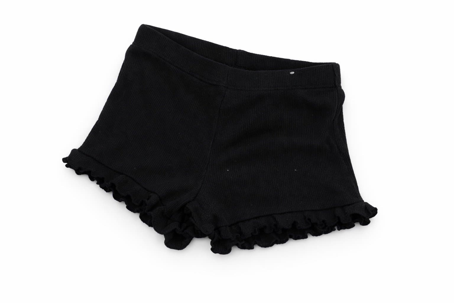 Garanimals 12M Black Ribbed Ruffle Shorts Baby Girl Soft Stretch