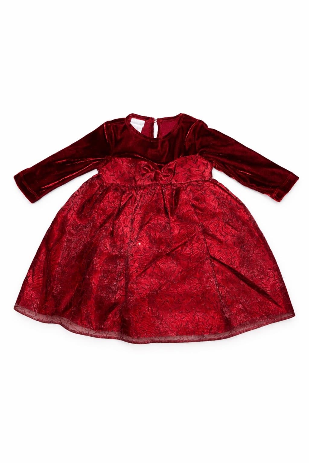Perfectly Dressed Burgundy Velvet Holiday Dress 12M Baby Girl Formal Dress