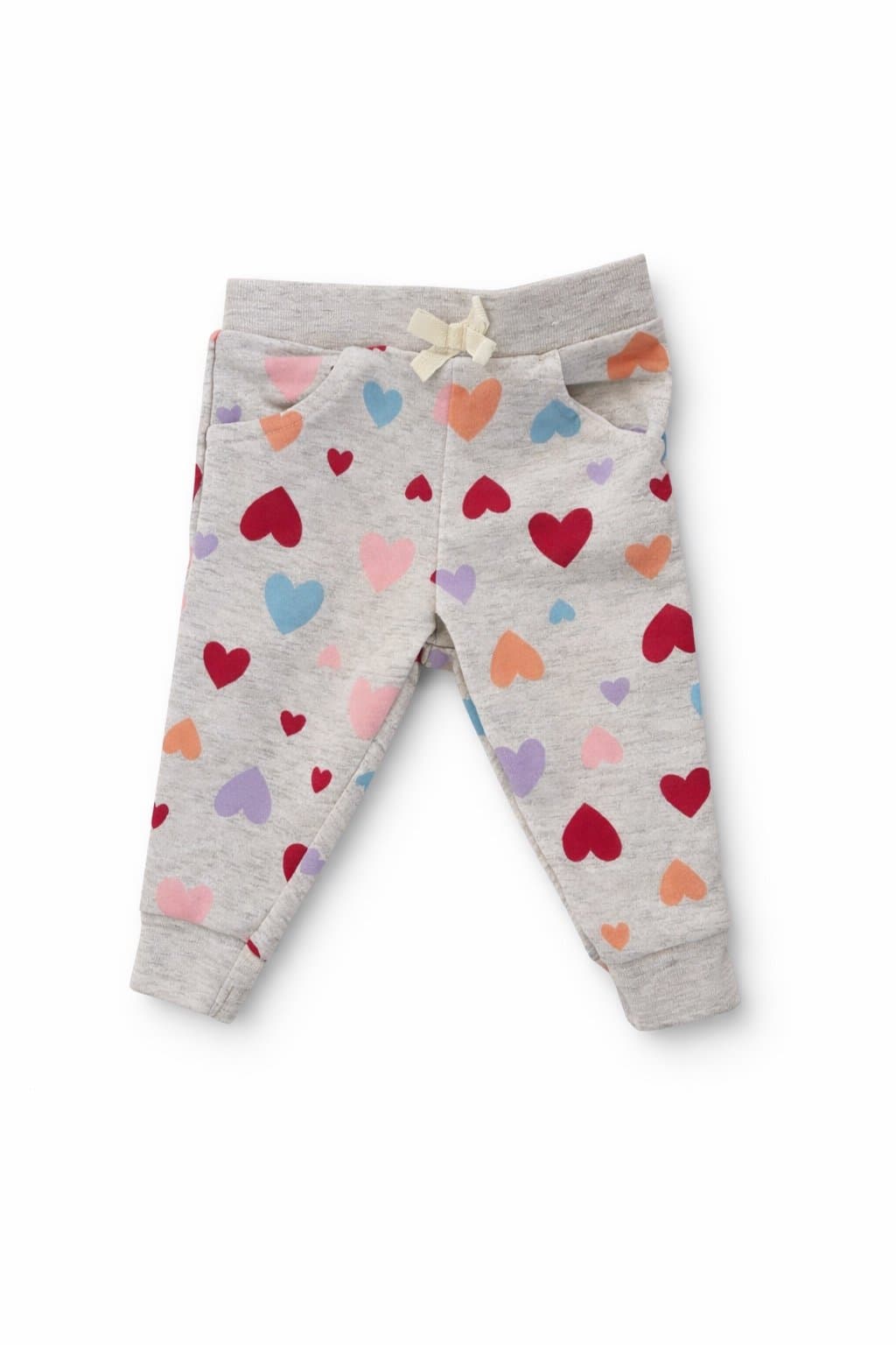 Garanimals 6-9M Baby Girl Heart Pants Cute Gray Joggers