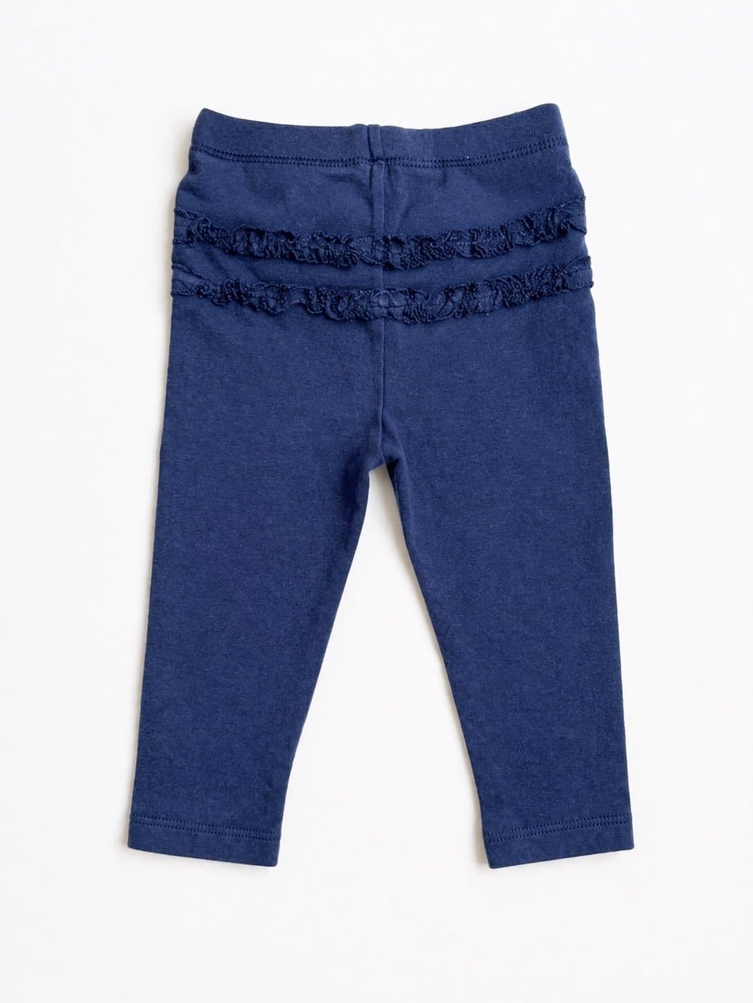Carter’s Baby Girl Blue Ruffle Butt Leggings 18M Soft Cotton Pants Toddler
