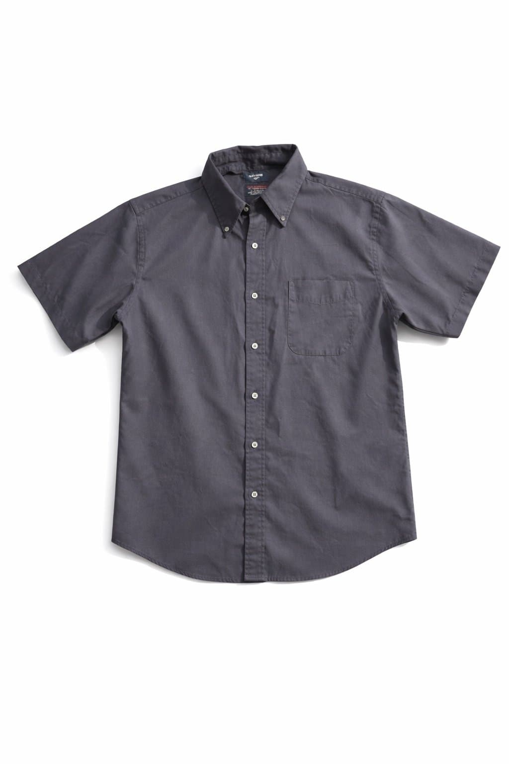 Dockers Mens Large Navy Short Sleeve Button Up Shirt Stain Defender No Wrinkle