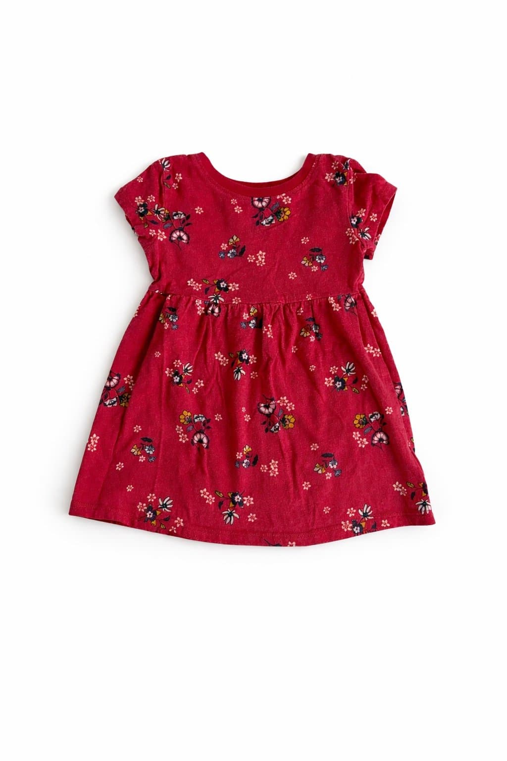 Old Navy Baby Girl Floral Dress 12-18M Pink Short Sleeve Spring Summer Toddler