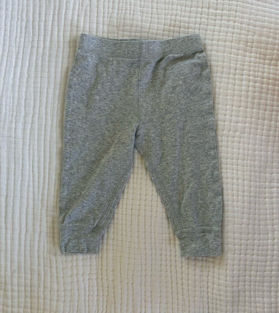 Gerber Baby Gray Pants 6-9M Cotton Jogger Sweatpants Neutral Infant Bottoms