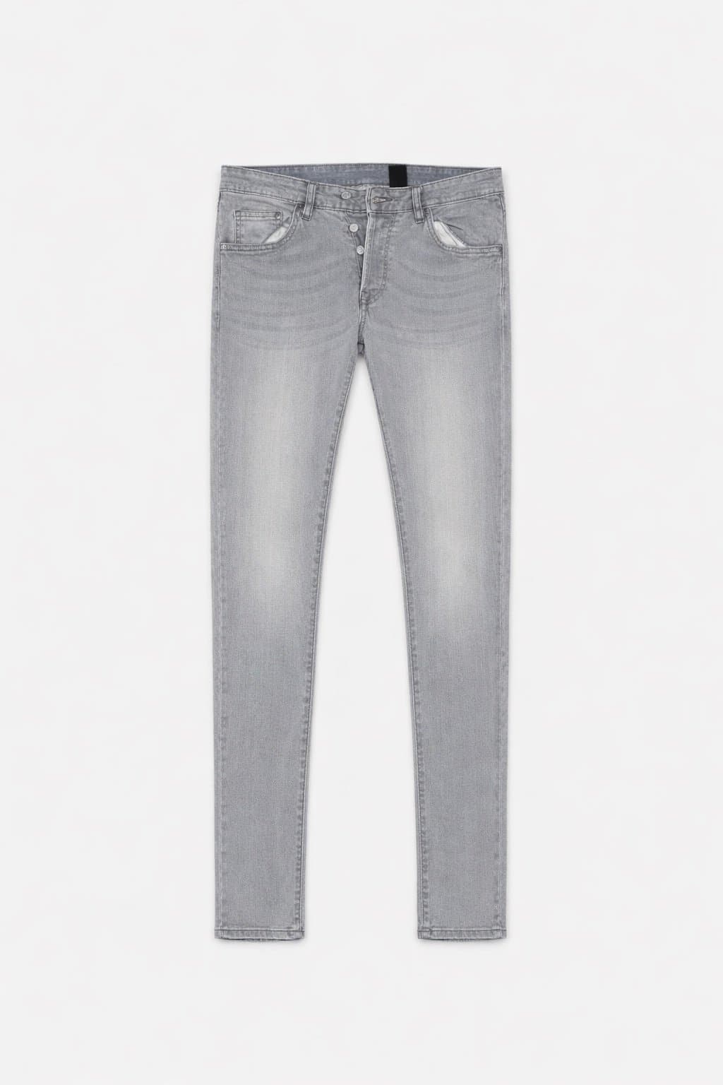 H&M Skinny Fit Jeans 33 Gray Stretch Denim Slim Tapered Modern Casual