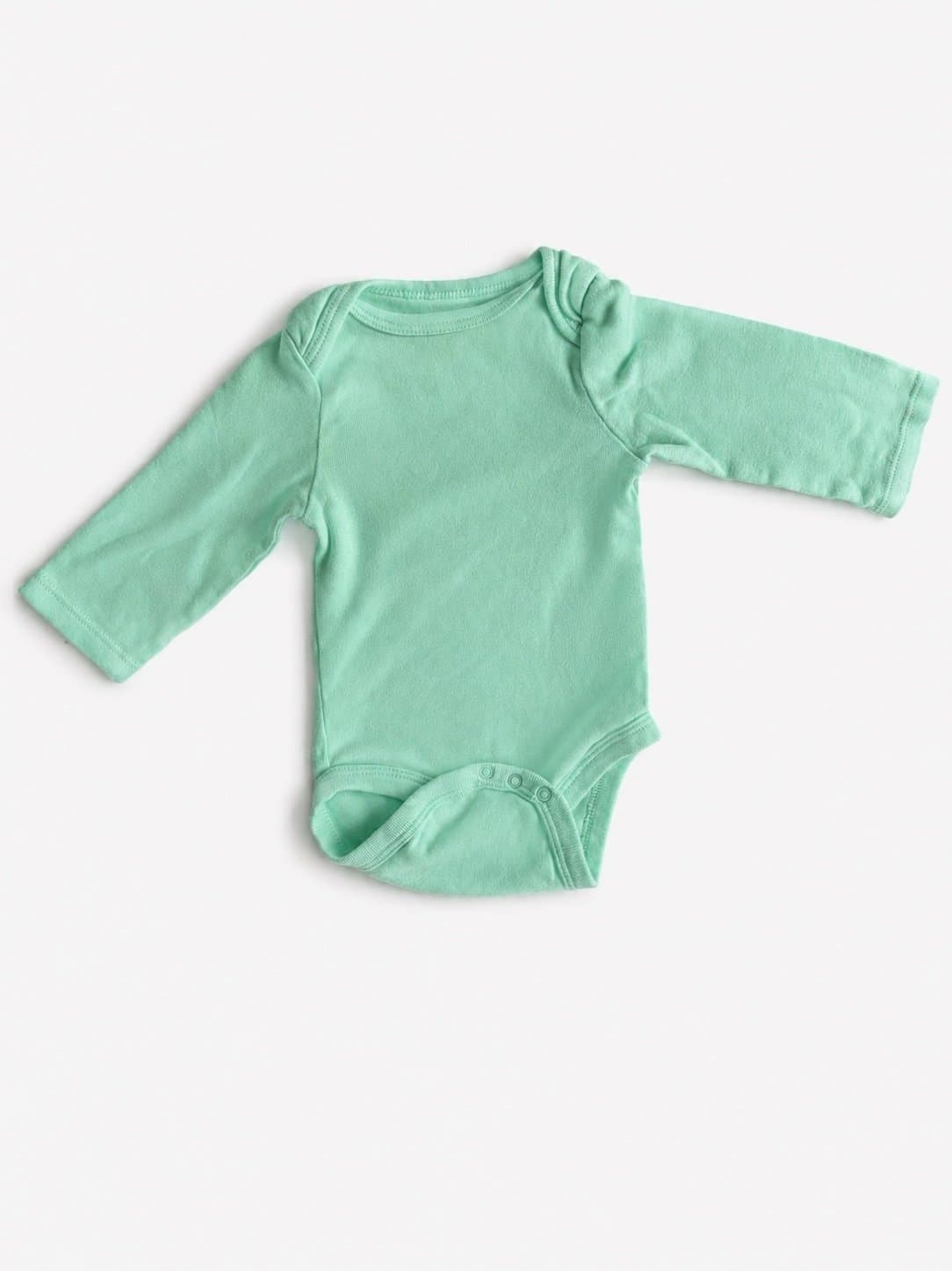 Mint Green Long Sleeve Bodysuit – 0-3M – Cloud Island Baby