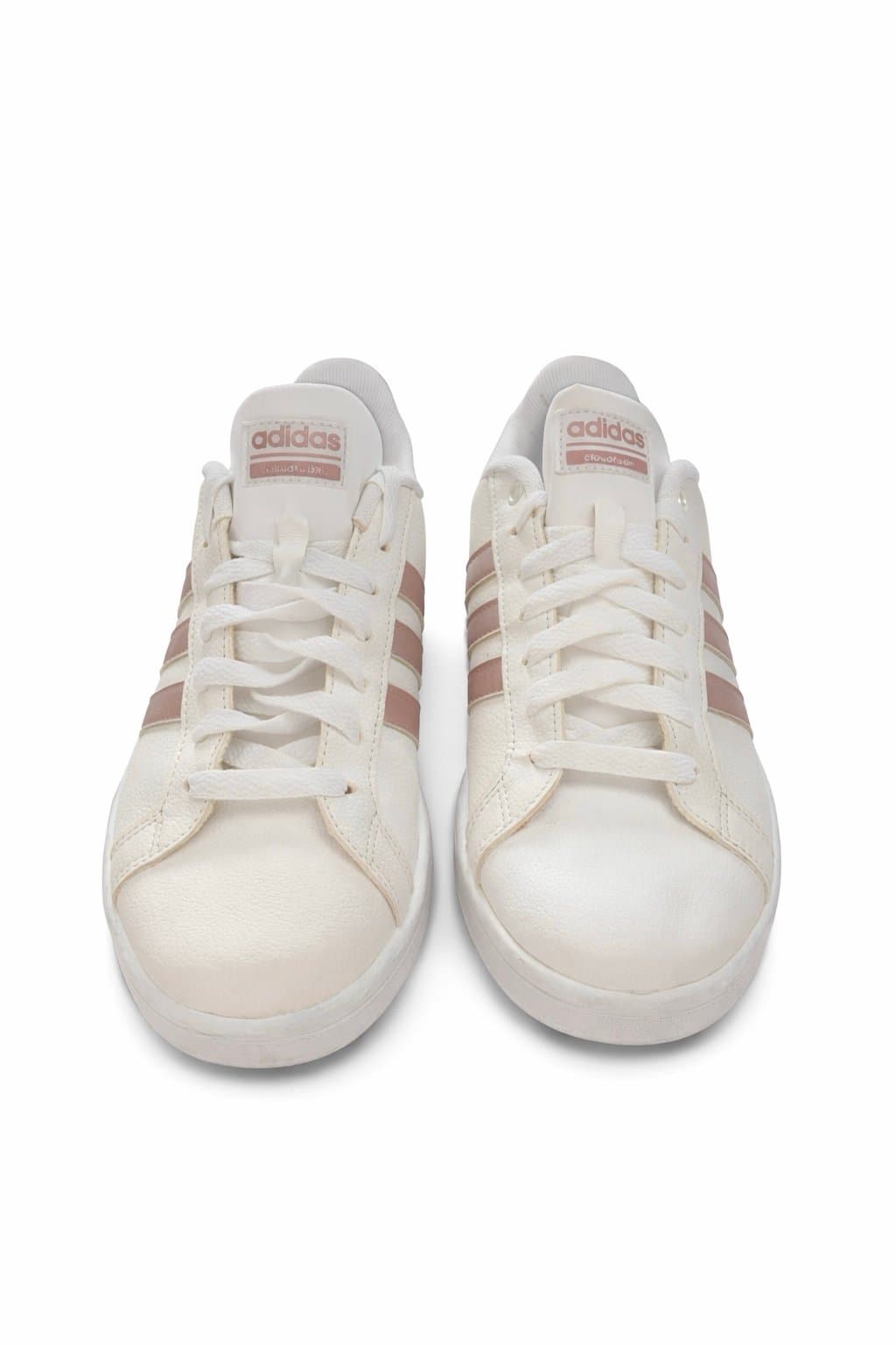 Adidas Cloudfoam Advantage Sneakers Women’s Size 9 White Pink Stripes DA9524