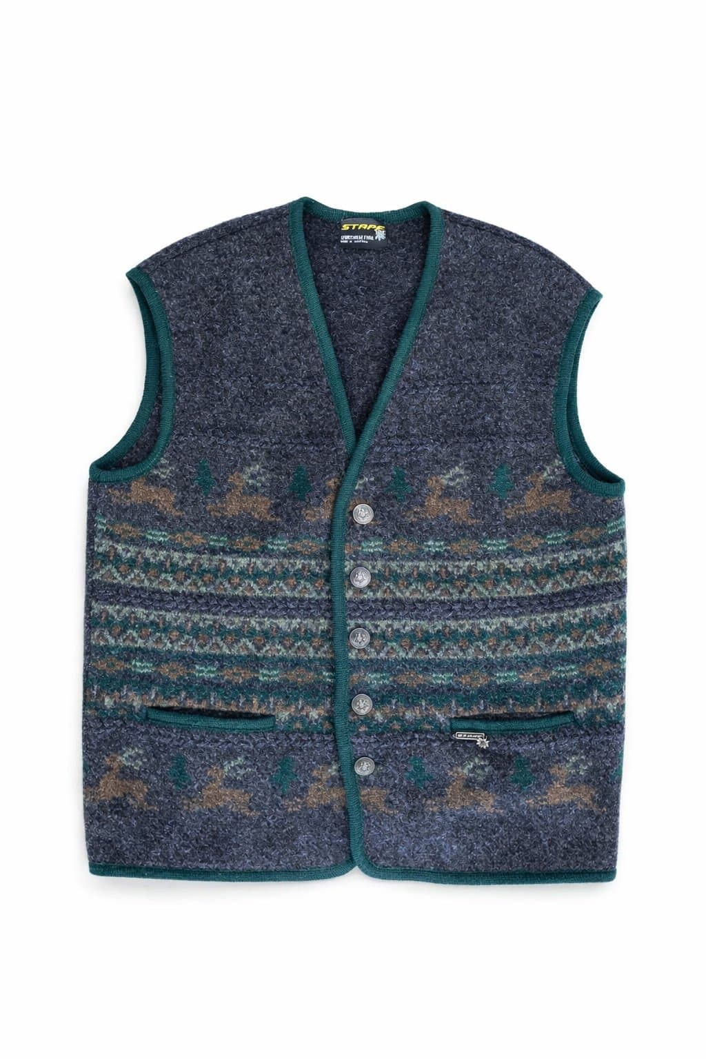 Stapf Austrian Wool Tyrolean Vest – Alpine Deer Lodge – Men’s Large EU 50
