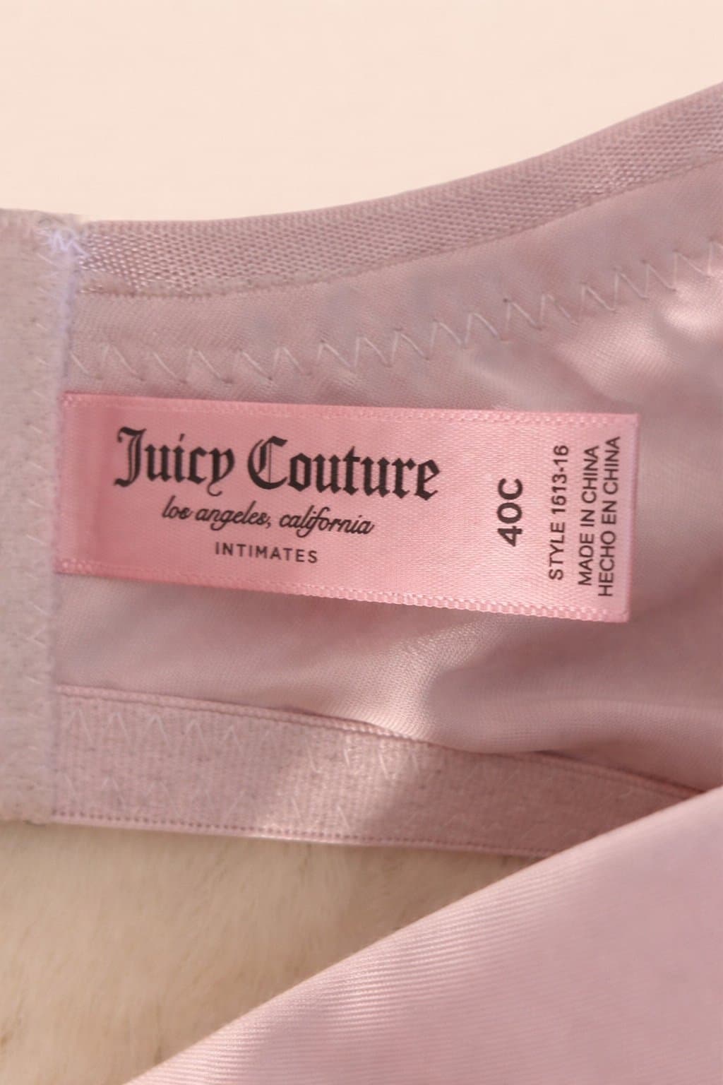 Juicy Couture Intimates Light Pink Bra – Size 40C