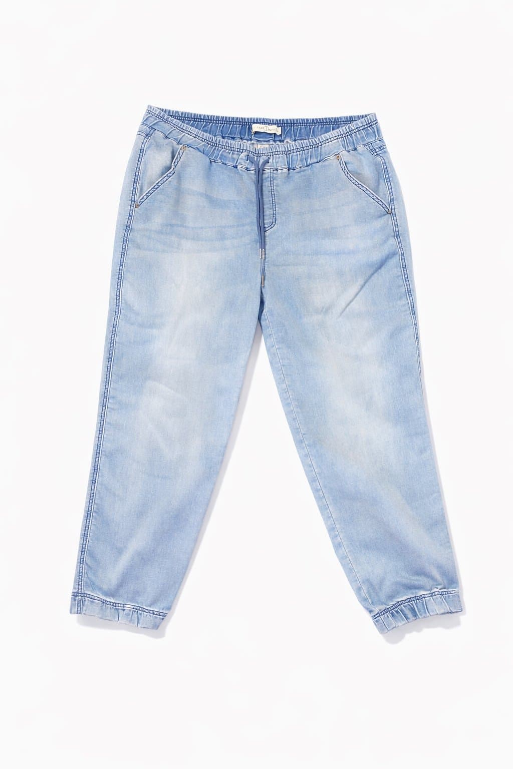 Est.1946 Denim Mid-Rise Jogger Jeans Women’s Size 16 Elastic Waist Light Wash