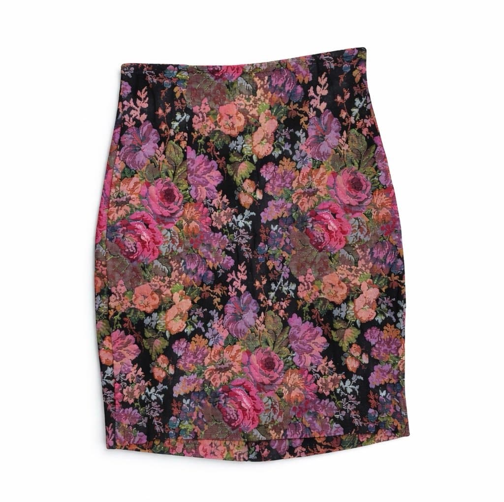The Limited Floral Jacquard Mini Skirt – Vintage Tapestry Look size 4