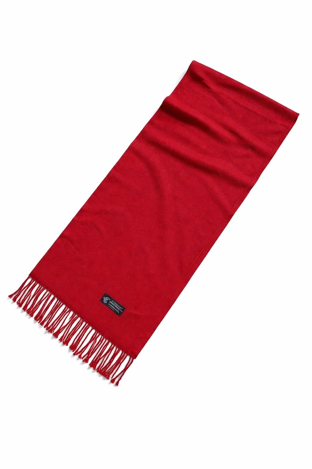 Get Dressed Red Fringe Scarf Soft Knit Classic Winter Fall Wrap