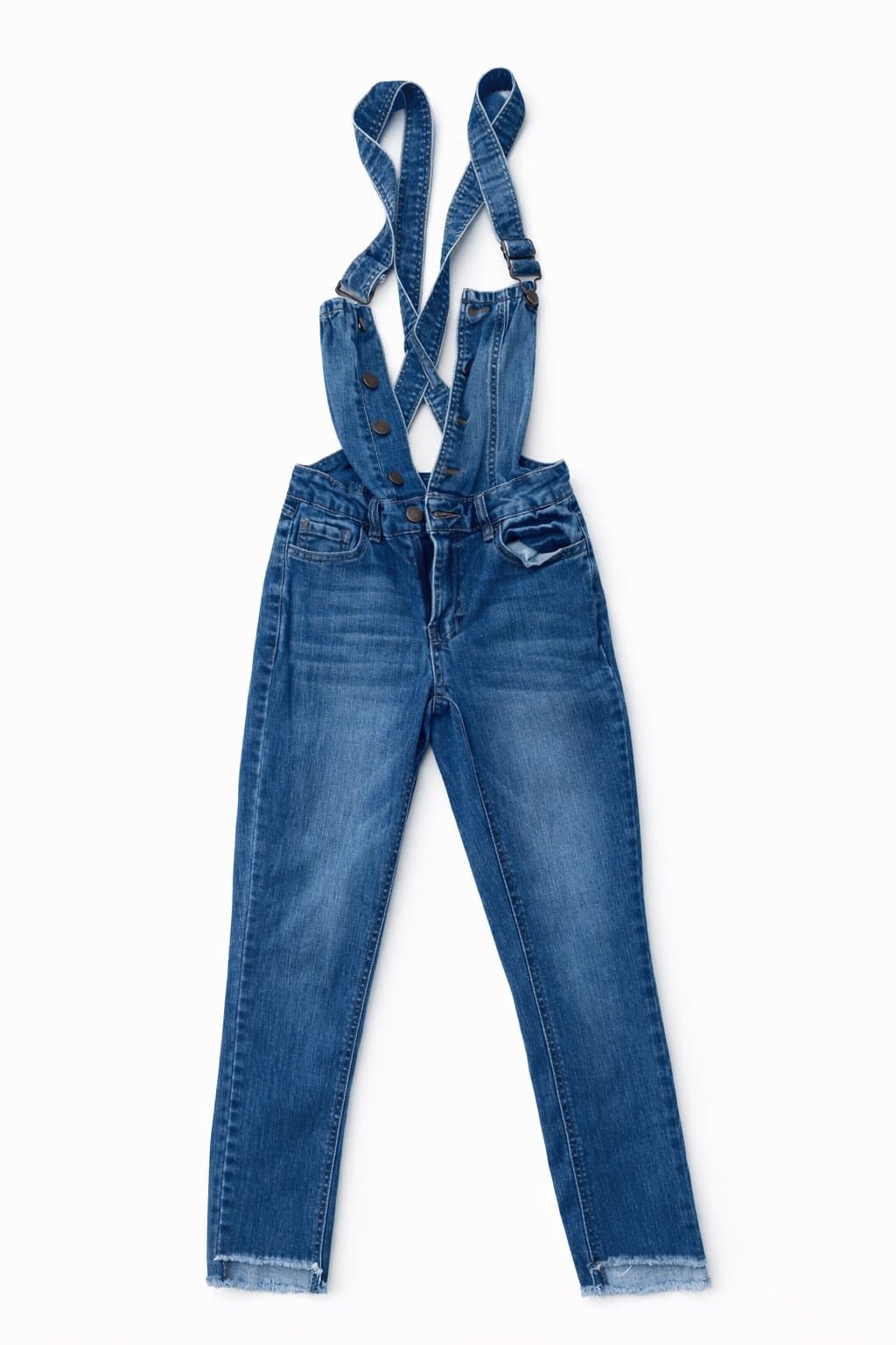 Refuge Women’s XS Denim Overalls Stretch Skinny Biballs Blue Casual Boho Festiva