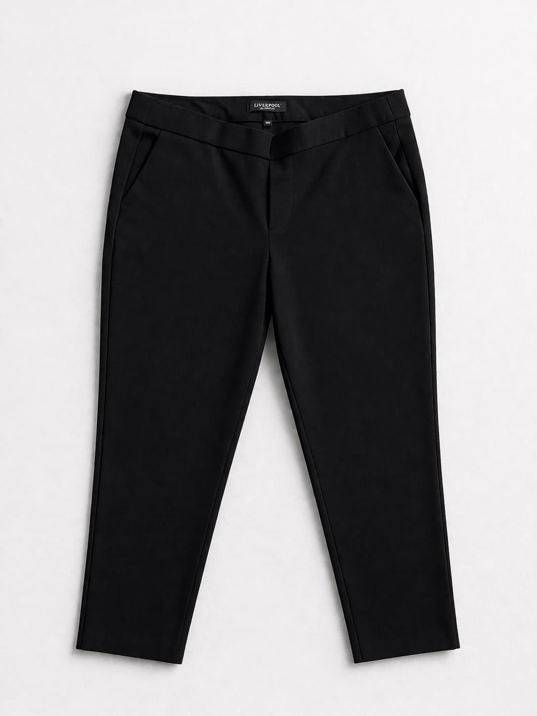Liverpool Los Angeles Kayla Pull On Trousers Black Slim Ankle Pants Womens 16W