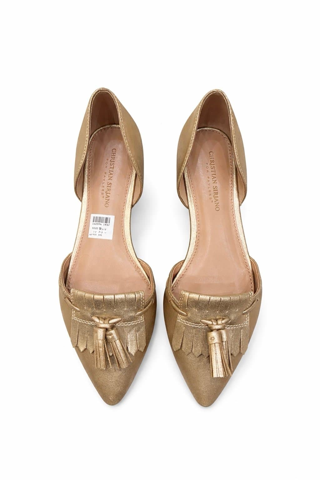 Christian Siriano Gold Tassel D’Orsay Flats – Size 9.5 – NWT