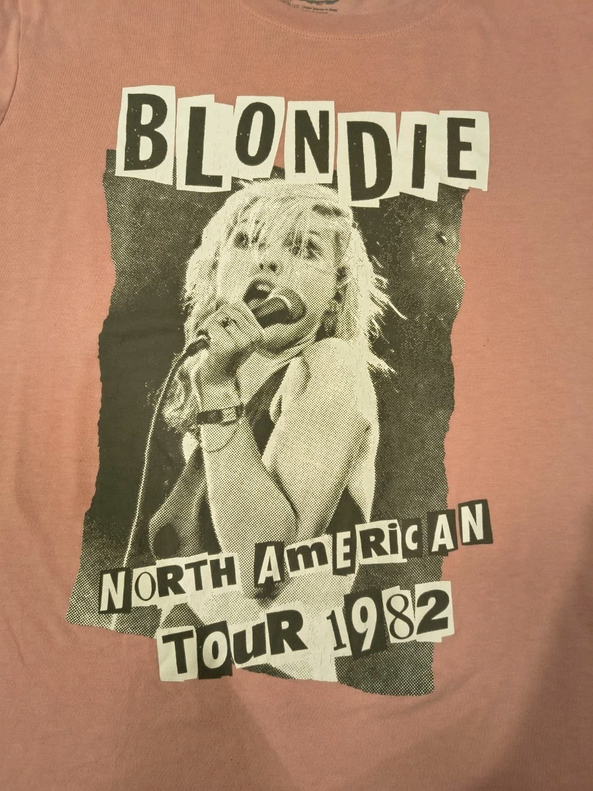 Blondie Shirt Women's Pink Band Merchandise 1982 Tour Reprint Music Retro Sz Med