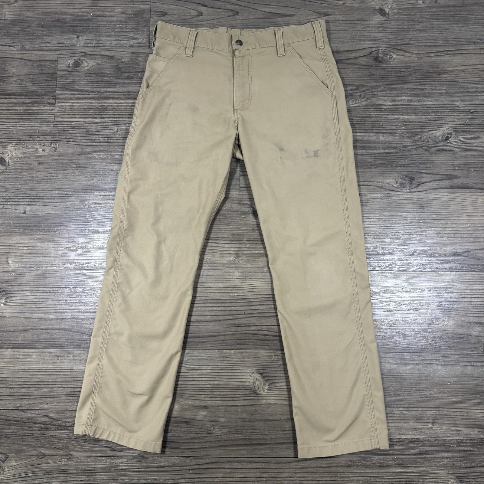 Carhartt Rugged Flex Trousers Dark Khaki Mens 32x30