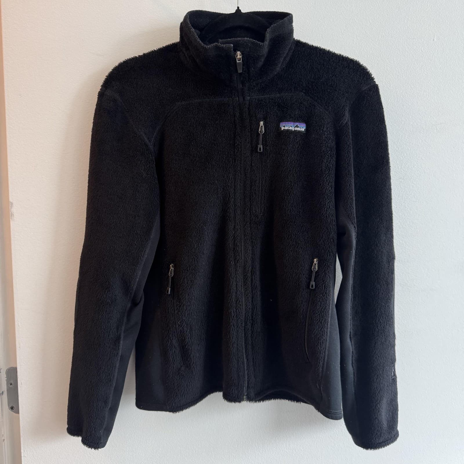 Patagonia Polartec Thermal Pro Fleece Full Zip Jacket Black Womens M Hiking