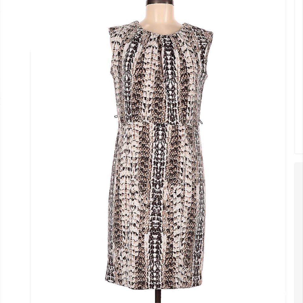 DANA Buchman Animal Print Business Office Dress Size 8