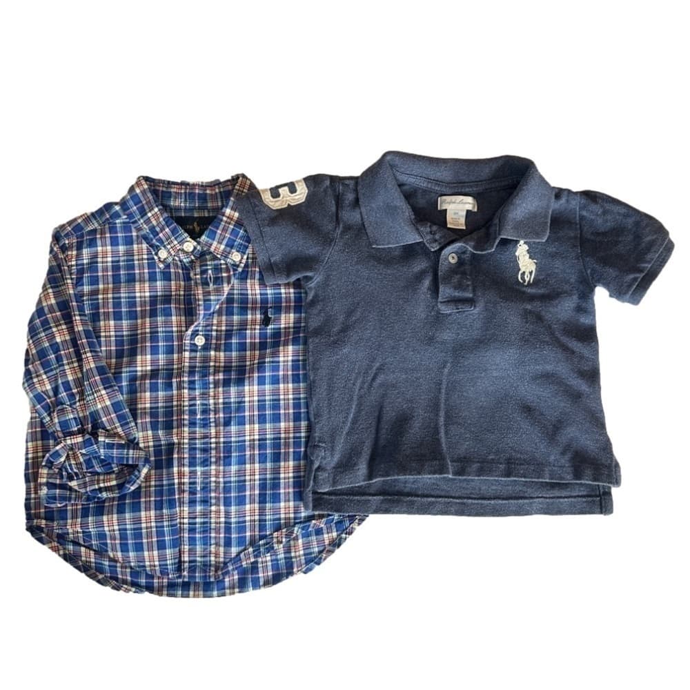 BUNDLE of 2 Ralph Lauren Little Boys Tops Size 18 Months