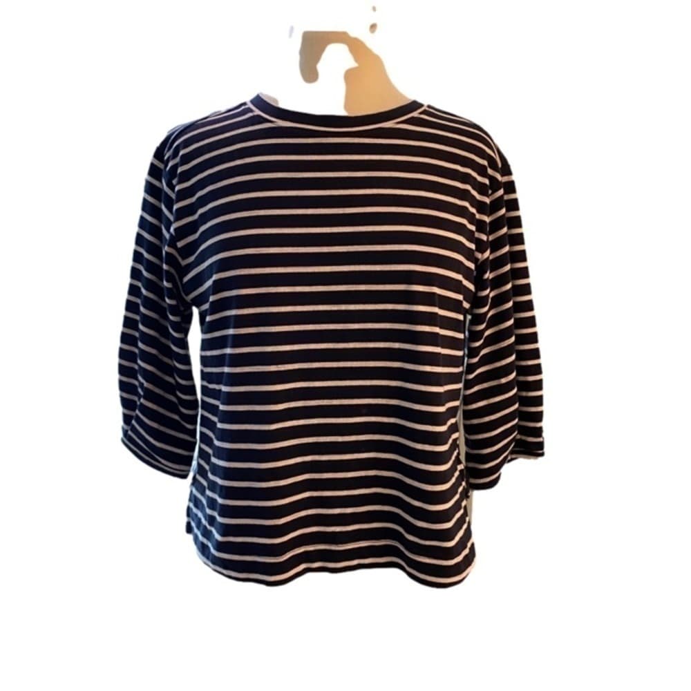 New Maeve by Anthropologie Navy Blue & White Striped Top Size XS