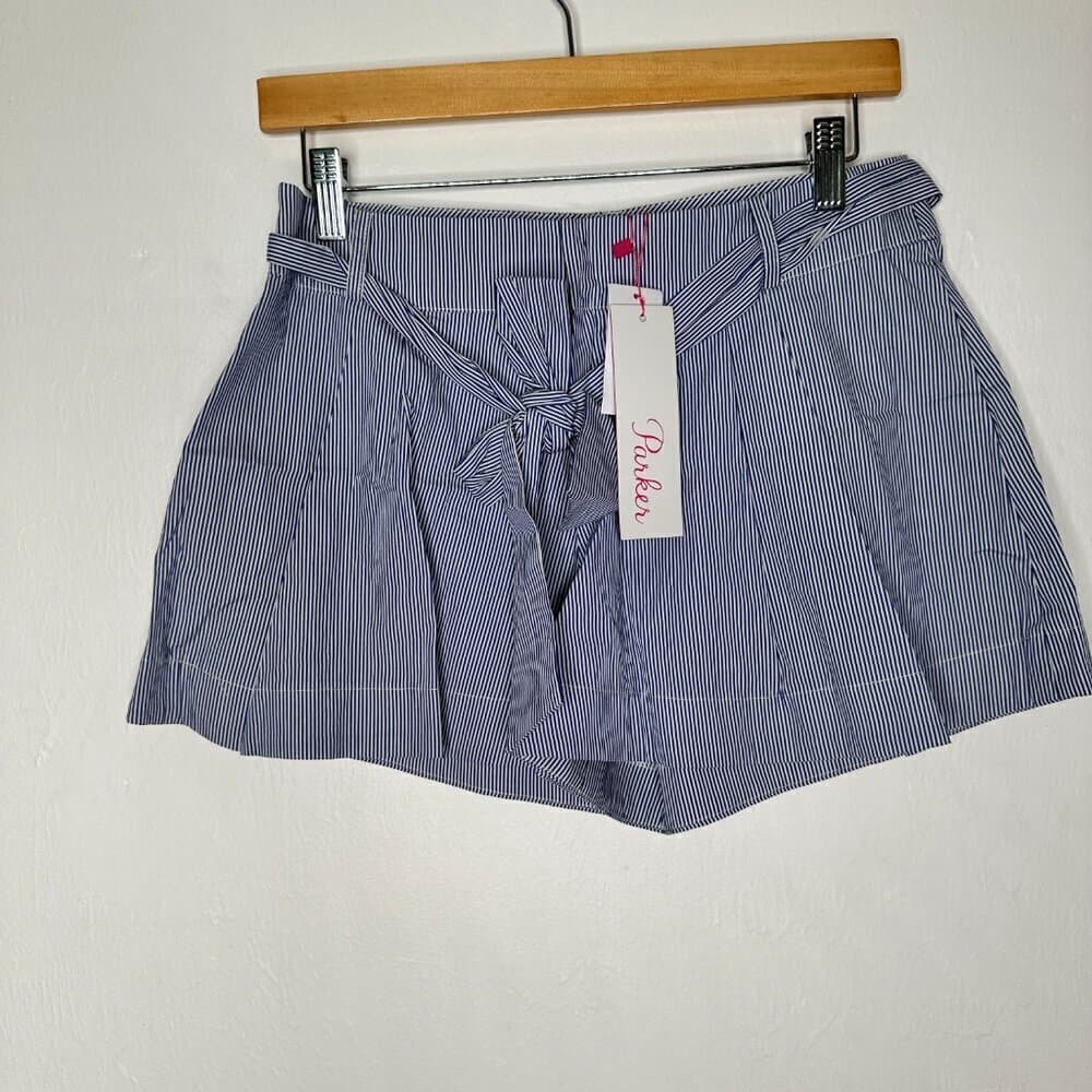 Parker Blue & White Bow Shorts Size XS NEW
